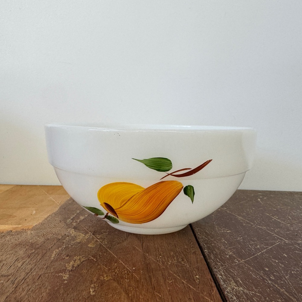 Fire King Gay Fad #13 6 inch Oven‎ Ware Hand Painted Fruit Bowl